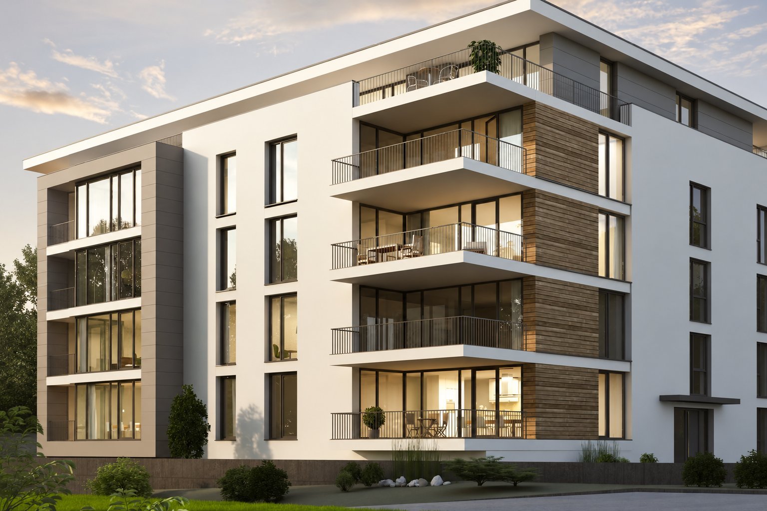 Modern multifamily development